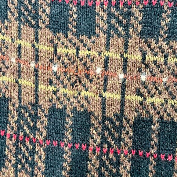 Vintage Y2K Susan Bristol Fall Embroidered Mixed Media Knit Vest Size Medium - Picture 9 of 11